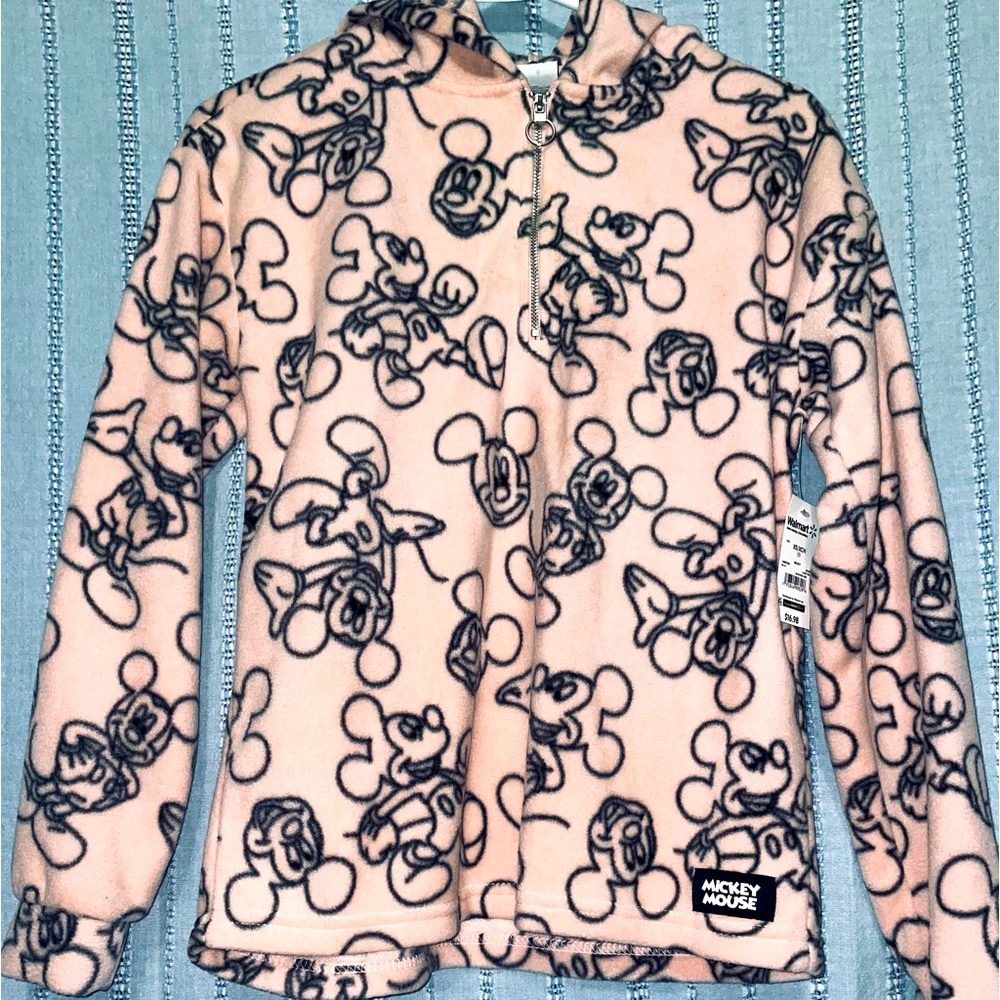 Pink Fleece Mickey Mouse Hoodie